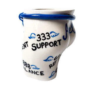 Taza de cerámica hecha a mano con número de Ángel y pintada a mano, taza de café con forma de cuerpo estético, taza ancha creativa, regalo para ella/él - Product Image 2