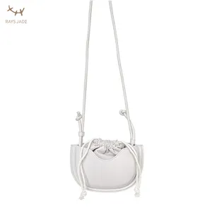New Drawstring Mini Phone Crossbody Bag Fashion High Quality PU Leather Single Shoulder Personality Box Bag