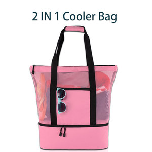 <span class=keywords><strong>Bolsa</strong></span> de Playa Extra Grande de Malla, <span class=keywords><strong>Bolsa</strong></span> de Compras y Viaje, Plegable, con Bolsillos y Compartimentos de Almacenamiento para Mujeres y Hombres - Product Image 5