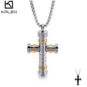 Suaoken — collier avec pendentif en acier inoxydable pour hommes, bijou fin, 3 couleurs - Product Image 1