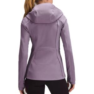 Chaqueta de Forro Polar con Capucha Personalizada para Mujer, Chaqueta Cruzada Impermeable Reflectante, Chaqueta con Cremallera y Estampado Técnico para Otoño - Product Image 2