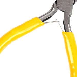 Alicates de corte con mango amarillo de 4.5 pulgadas, de acero al cromo vanadio, con mordazas lisas, mini alicates para cortar alambre metálico - Product Image 2