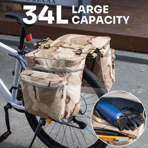 Échantillon gratuit Nouveau design Sac de porte-bagages arrière de vélo, Sac de transport noir pour vélo, Sac de voyage pour vélo en gros, Sac de selle de vélo, Sac isotherme pas cher - Product Image 2