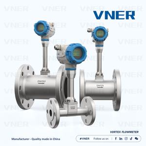 VNER MA80T フランジ接続 ステンレス鋼 304/316 デジタル渦流量計 +/-1.5% 精度 水/ガス/液体/空気/油用 - Product Image 6