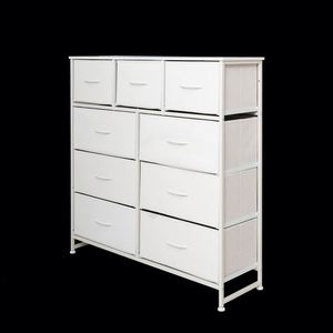Modern Stainless Steel MDF Freestanding Panel Pine Dresser <b>Cabinet</b>, Bedroom Living Room Furniture - Product Image 3