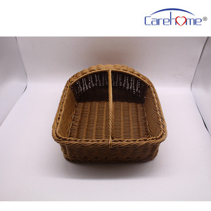 Vente en gros de matériel environnemental nouveau plastique rotin tissé stockage élégant bois couleur <span class=keywords><strong>rectangulaire</strong></span> tissé à la main lin panier à linge - Product Image 3