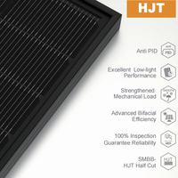 Module photovoltaïque bifacial HJT mono demi-cellule tout noir à longue durée de vie, série 500W, pour utilisation en ferme solaire
