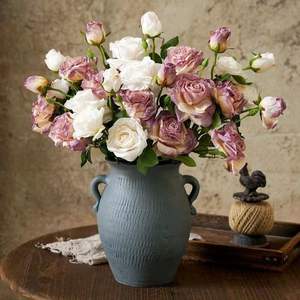 الورود الاصطناعية الذواقة وصول جديد الحرير الساتان متعدد الرأس بيع بالجملة الأكثر مبيعا حفل زفاف الحشو ترتيب الزهور - Product Image 1