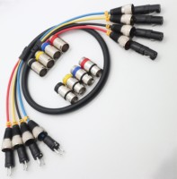 Kabel Kontrol Audio Pencahayaan Panggung Fungsi Lengkap Kustom OEM 4-32 Saluran Kabel Mikrofon XLR 3-Pin Male Female PVC Foil