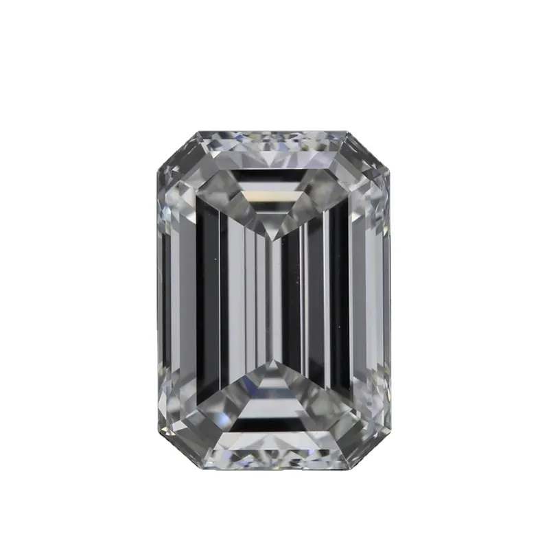 5.17ctラボ成長ダイヤモンド、エメラルドカット、G、VVS2、2EX、IGI SH