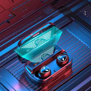 Auriculares TWS M20 BT5.1, con linterna LED de Calavera, superficie de espejo, con caja de carga grande - Product Image 3