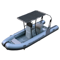 19ft Rhib 580 PVC/Hypalon/Orca Soudé Zodiac Aluminium coque nervure bateau pneumatique Avec moteur