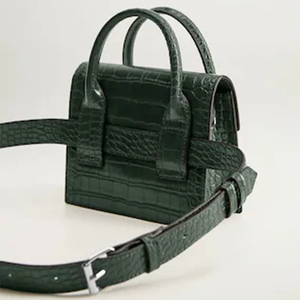 <span class=keywords><strong>Riñonera</strong></span> de cuero Croc vegana con logotipo personalizado para mujer, bolso cruzado con cinturón, a la moda - Product Image 3