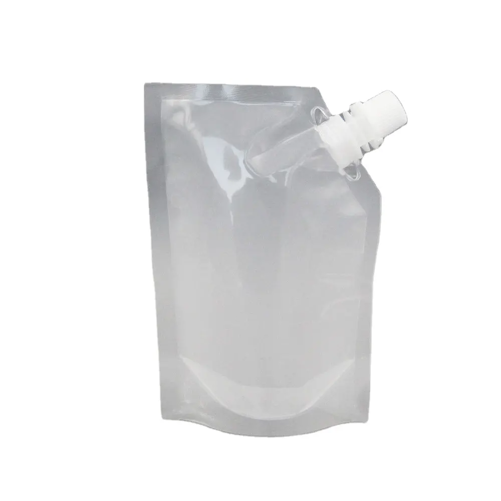 Whosale temizle plastik emzik kese/Gıda sınıfı sıvı içecek çantası ile bacalı/Koşucu şarap bacalı çanta