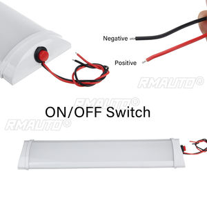 1/2/4X Tira de Luces LED Interiores de 10W y 72 LED para Coche, Furgoneta, Autobús, Caravana, Camión con Interruptor de Encendido/Apagado, Luces Blancas DC 12V/24V/12-80V - Product Image 5