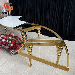 Liscio e rotondo banchetto da <span class=keywords><strong>tavolo</strong></span> <span class=keywords><strong>in</strong></span> acciaio inox specchio di <span class=keywords><strong>vetro</strong></span> MDF superiore serpentina <span class=keywords><strong>tavolo</strong></span> di nozze per banchetti <span class=keywords><strong>sala</strong></span> matrimonio - Product Image 4