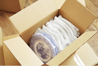 Boîte d'expédition en carton ondulé personnalisée, fragile et protectrice, avec gaufrage pour vaisselle/ustensiles de cuisine/assiettes/ustensiles de cuisson
