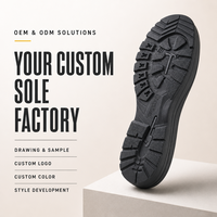 Semelles de chaussures en caoutchouc haute adhérence pour la fabrication de bottes de sécurité, semelle extérieure résistante à l'usure, solution OEM ODM directe d'usine, vente en gros