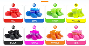 รองเท้าบูทกันฝนสำหรับสุนัข<span class=keywords><strong>น่า</strong></span><span class=keywords><strong>รัก</strong></span>, กันน้ำกลางแจ้งกันลื่นสำหรับสัตว์เลี้ยง - Product Image 3