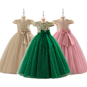 Vestidos Largos para Niñas Elegante Vestido Largo Negro con Pliegues sin Mangas para Cumpleaños Traje de Fiesta Infantil - Product Image 1