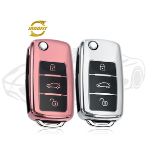Innofit VOB1 Usine En Gros Couverture De <span class=keywords><strong>Clé</strong></span> De Voiture TPU pour <span class=keywords><strong>Volkswagen</strong></span> Passat B5 6 7 Golf Tiguan <span class=keywords><strong>Polo</strong></span> SEAT Skoda Bon <span class=keywords><strong>Prix</strong></span> - Product Image 1