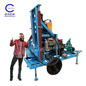 New product 200m high-quality portable diesel engine tracked water well drilling rig sold in Japan