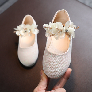 MYWAY Mode enfants perlé petite fleur fille princesse chaussures chez les enfants cristal à semelle souple chaussures de danse - Product Image 6