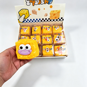 ของเล่นบีบคลายเครียดรูปชีสกรอบๆ น่ารัก ตลกๆ ปากกว้าง สำหรับทุกเพศทุกวัย ช่วยผ่อนคลายแบบ ASMR - Product Image 1