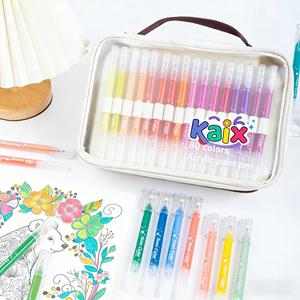 Set di 12 Penne Gel Glitterate KAIX per Disegno Scintillante e Colorazione, Penne Metalliche Lucide da 1.0mm per Scrapbooking e Journaling Fai-da-Te - Product Image 3