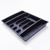 Grand organisateur de tiroir à argenterie Plateau à ustensiles extensible pour la cuisine Couverts et porte-couverts sans BPA