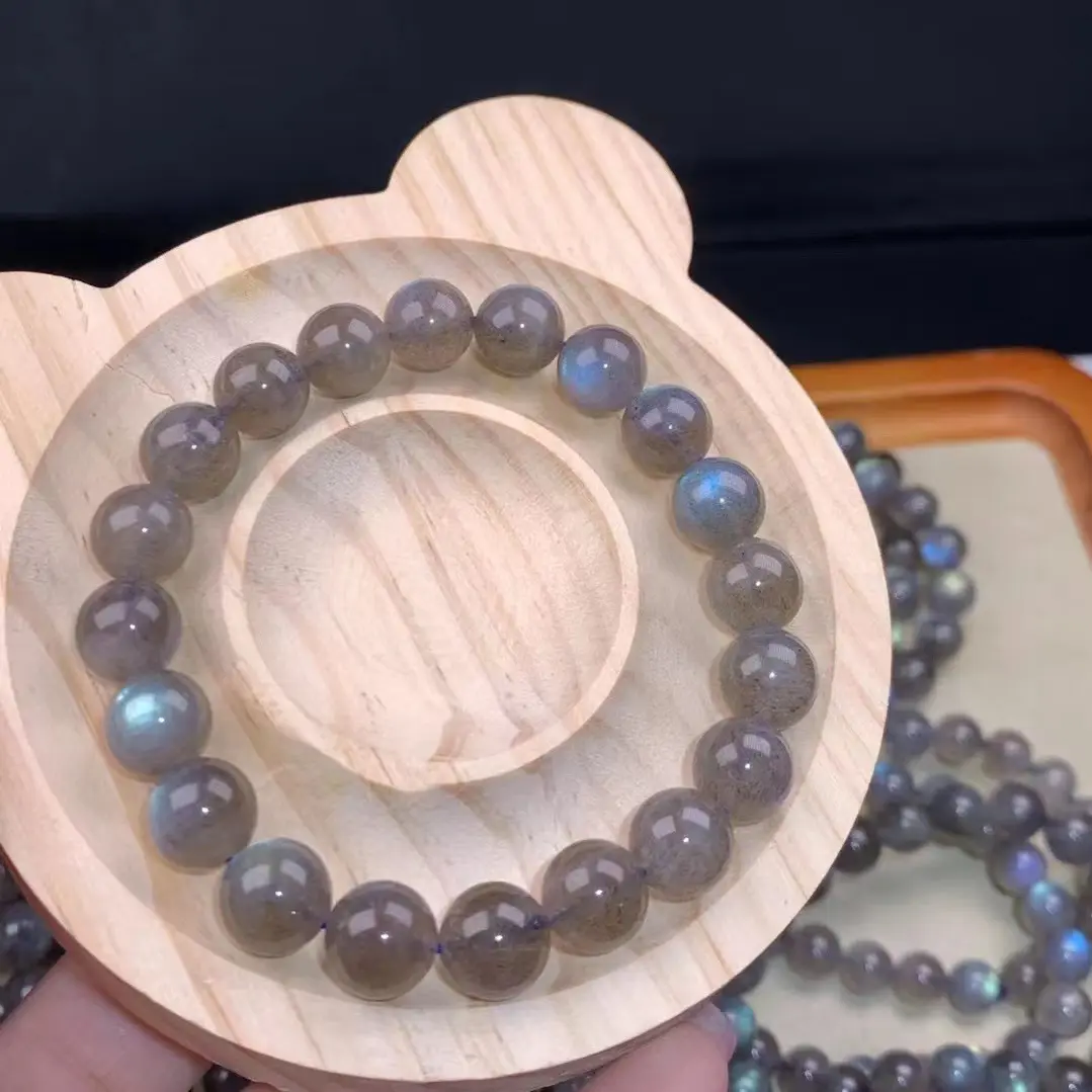 Высококачественные браслеты из натуральных стретч-кристаллов, 8 мм