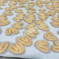 Ligne de production automatique de palmiers, machine à fabriquer des biscuits papillon et des pâtisseries carrées croustillantes, machine de découpe ultrasonique pour usine