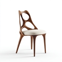 Ensemble de chaises de salle à manger en bois massif, design moderne, table de cuisine rembourrée à dossier haut, meubles de luxe pour restaurant, café, hôtel