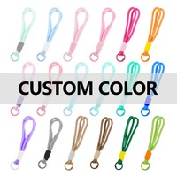 En gros, Porte-clés en corde tressée couleur personnalisée, Lanière tissée minimaliste, Breloque de sac, Lanière pour clés et sacs à main