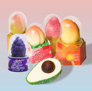 Xoài bơ dâu tây nho dứa đào hình dạng kem thực phẩm kỳ lạ sô cô la Popsicle trái cây Hương vị Kem - Product Image 1