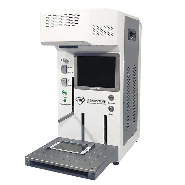 TBK 958A 20W Automatic Focusing Lcd Separator Fiber Laser Machine 6W Laser Back Cover Removing Marking Integrated Machine