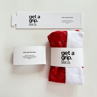 Étiquette personnalisée en papier pour serviettes et chaussettes de sport, bande imprimée sur mesure pour boîtes, emballage chapeau de Père Noël