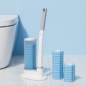 Disposable Toilet Cleaning <b>Brush</b> Heads Oval Plastic For Home Use - Product Image 4