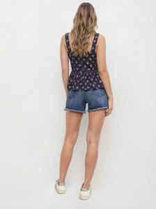 Blusa Casual de Verano sin Mangas con Estampado Floral para Mujer, 100% Algodón Transpirable, Diseño Peplum, Proveedor OEM/ODM - Product Image 5