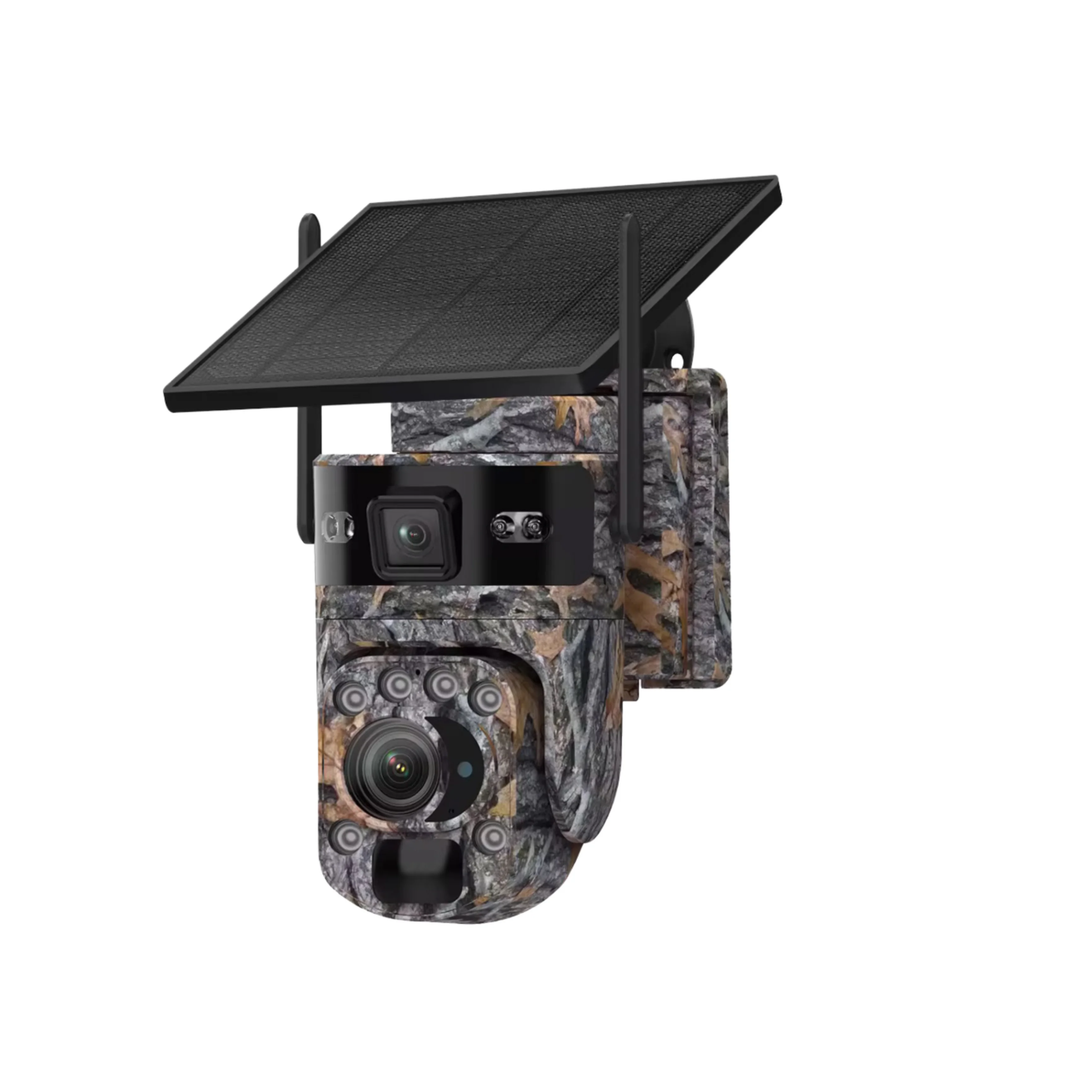 UBOX Solar Dual Lens 10MP CMOS Sensor Indoor/Outdoor Waterproof Camera with Pan-Tilt Two-Way Audio Wide Angle & ROHS Certified