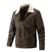 Veste en cuir chamois polaire personnalisée Vestes pour hommes