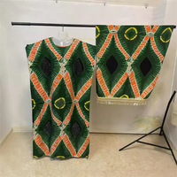 Túnica larga de algodón con estampado a doble cara, cuello de un solo hombro, borlas de diamantes en relieve y pañuelo para la cabeza, talla grande, para mujer, playa