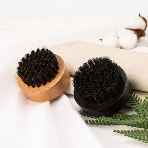 <span class=keywords><strong>Brosse</strong></span> à raser professionnelle 100% poils de sanglier pour hommes, <span class=keywords><strong>ronde</strong></span>, noire, en bois de bambou, <span class=keywords><strong>brosse</strong></span> à barbe de poche, kits de soin de la barbe pour hommes - Product Image 2