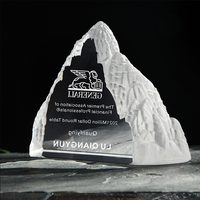 Concours cérémonie de remise de prix Plaque de verre Souvenirs Sublimation Plaques de remise de prix en bois trophée vierge avec boîte en velours