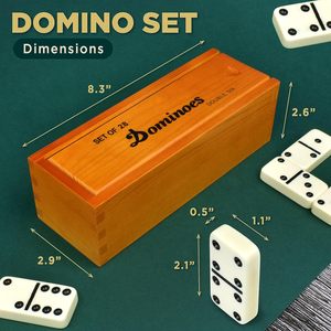 Ensemble <span class=keywords><strong>de</strong></span> dominos double six couleur ivoire en gros avec spinner doré, boîte en mélamine écologique, expérience <span class=keywords><strong>de</strong></span> <span class=keywords><strong>jeu</strong></span> classique - Product Image 5