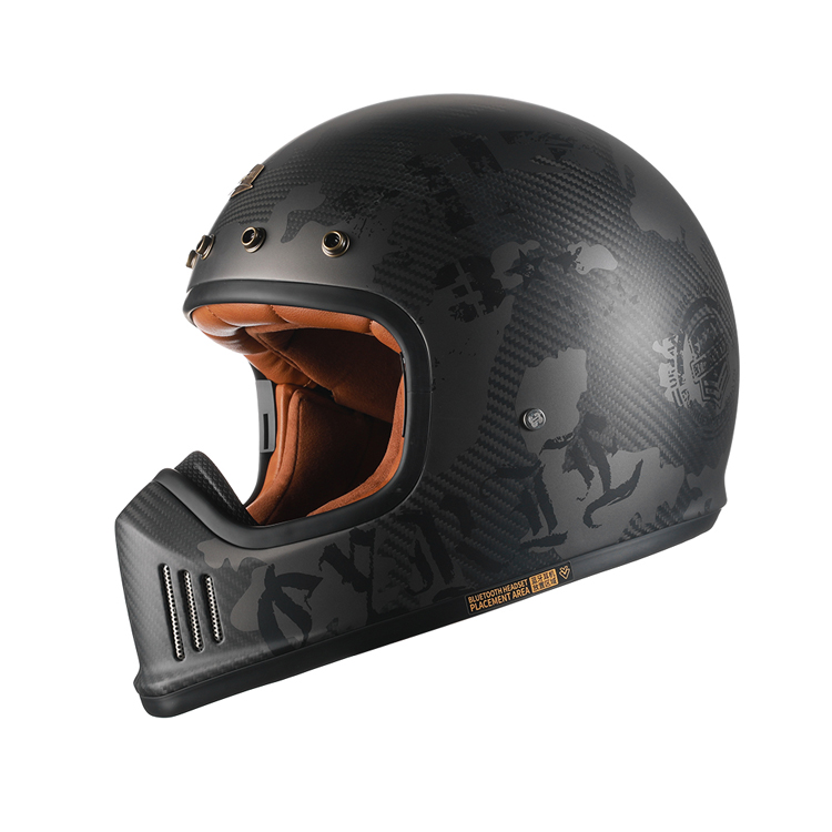 Classic vintage retro full face dirt bike motocross helmet off road