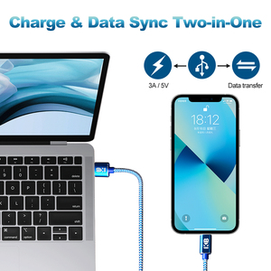 USB 2.0 to Type-C 케이블 나일론 꼰 3A 고속 충전 480Mbps 데이터 전송 아이폰 15 16 17 삼성 화웨이 안드로이드 노트북 - Product Image 3