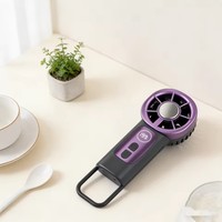 Mini ventilateur de refroidissement rapide 199 vitesses, rechargeable par USB, haute vitesse, à clipser, portable, avec affichage numérique, pour voyage