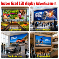 Écran LED d'intérieur fixe P2.5, entretien frontal, taux de rafraîchissement élevé 3840Hz, raccordement sans soudure, aéroport, centre commercial