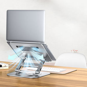 Soporte plegable de aleación de aluminio para ordenador portátil, accesorio giratorio de 360 grados, ajustable, para escritorio, 14 ~ 17,3 pulgadas - Product Image 3